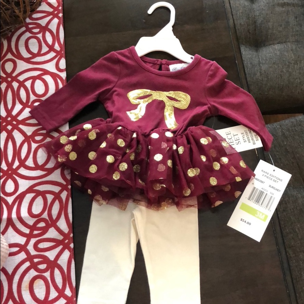 RARE EDITIONS 2 PIECE SET NWT SIZE 3 MONTHS